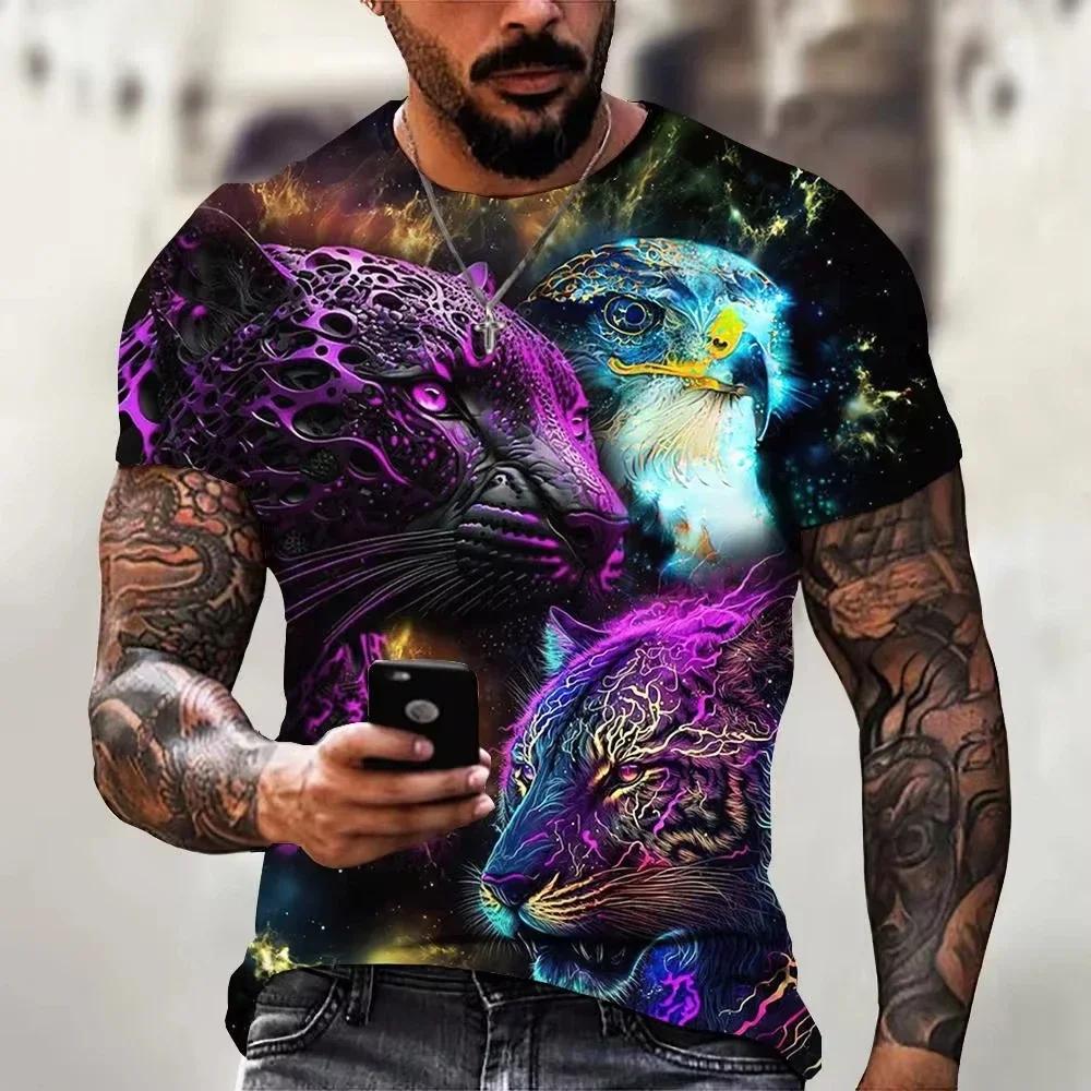 Summer Round Neck 3D Animals Print Top Fashionable Casual Colorful Short Sleeved Men s T-shirts S
Summer Round Neck 3D Animals Print Top Fashionable Casual Colorful Short Sleeved Men s T-shirts S