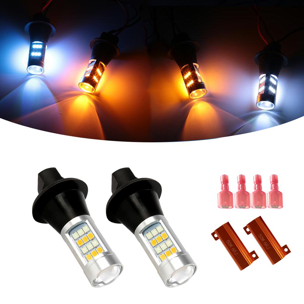 DRL 42SMD P21W 1156 BA15S BAU15S PY21W 7440 T20 Canbus Dual-Color Switchback Auto Car Daytime Running Light LED Turn Signal 2PCS 7440 T20
DRL 42SMD P21W 1156 BA15S BAU15S PY21W 7440 T20 Canbus Dual-Color Switchback Auto Car Daytime Running Light LED Turn Signal 2PCS 7440 T20