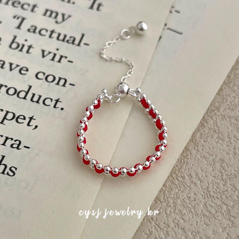 Cuiyan Shijie S925 Silver Korean Style Red Rope Drawstring Ring - Simple Handmade Women s Woven Jewelry
Cuiyan Shijie S925 Silver Korean Style Red Rope Drawstring Ring - Simple Handmade Women s Woven Jewelry