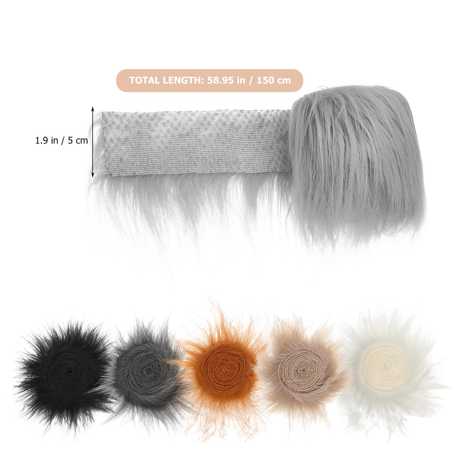 6 Rolls Faux Fabric 1.5m Faux Ribbon Trim Furry Patch Ribbon Diy Craft Patch For Beard Hair Cosplay Costume Decor 150X5X0.2CM
6 Rolls Faux Fabric 1.5m Faux Ribbon Trim Furry Patch Ribbon Diy Craft Patch For Beard Hair Cosplay Costume Decor 150X5X0.2CM