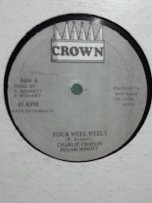 12inch Record CHARLIE CHAPLIN & SUGAR MINOTT - Four Weel Weely NONE Crown 1985 Jamaica Reggae, Ska & Dub Used
12inch Record CHARLIE CHAPLIN & SUGAR MINOTT - Four Weel Weely NONE Crown 1985 Jamaica Reggae, Ska & Dub Used