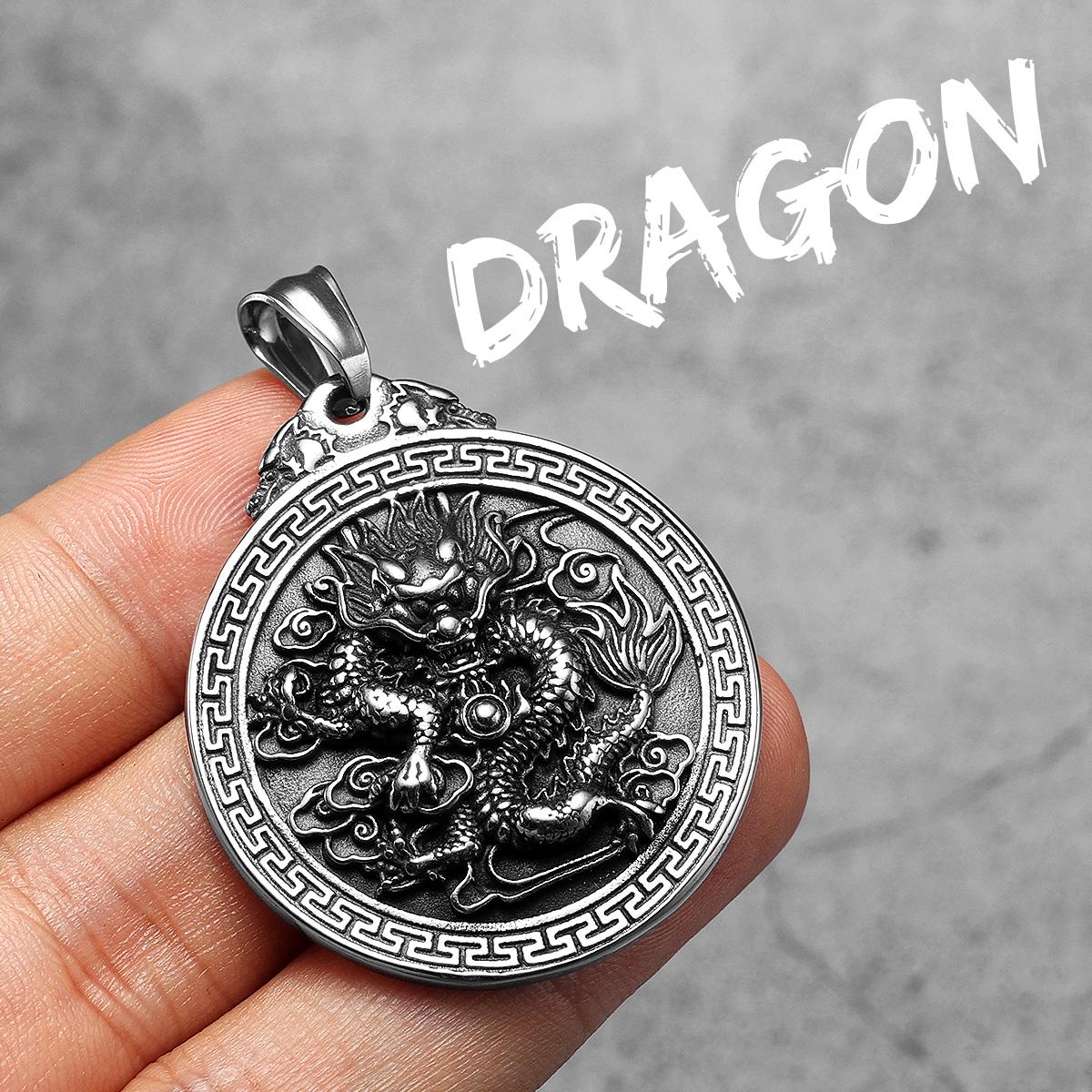Chinese Dragon Stainless Steel Men Necklaces Pendant Chain Powerful Amulet Cool Things Vintage for Women Jewelry Gifts
Chinese Dragon Stainless Steel Men Necklaces Pendant Chain Powerful Amulet Cool Things Vintage for Women Jewelry Gifts