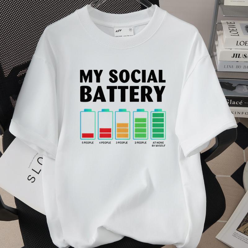 Fashion TShirt Women Ladies Unisex My Social Battery Introvert Print Sports Tees Casual Tshirt Unisex Unisex Fashion Tshirt Top 4XL
Fashion TShirt Women Ladies Unisex My Social Battery Introvert Print Sports Tees Casual Tshirt Unisex Unisex Fashion Tshirt Top 4XL