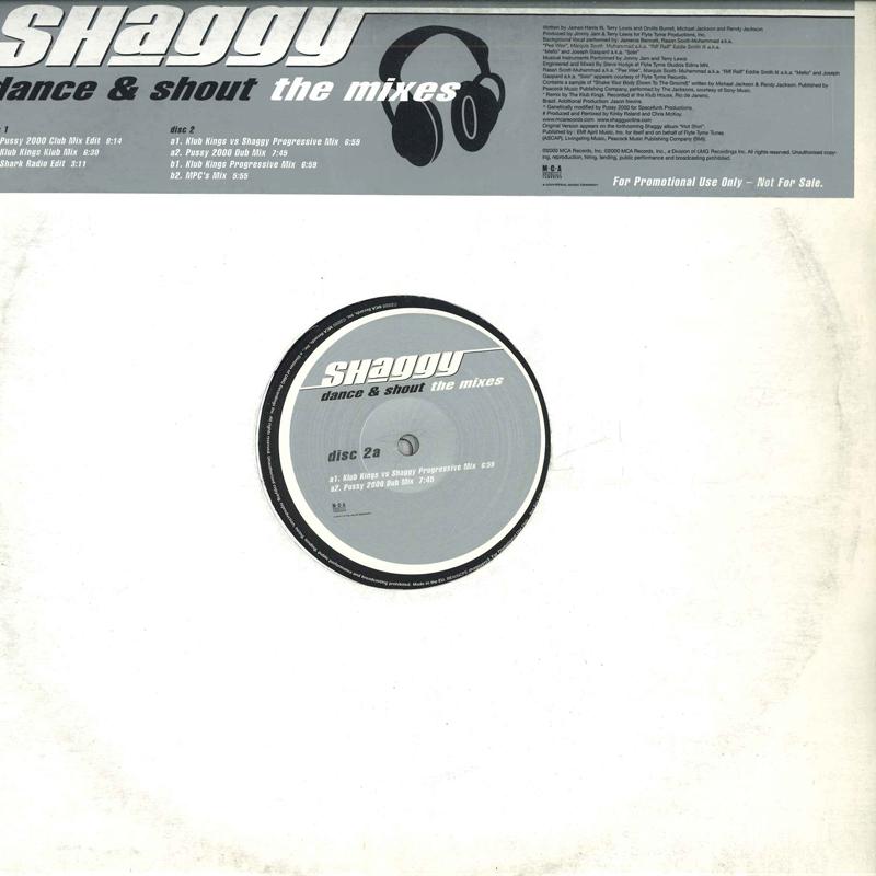 12inch Record SHAGGY - Dance & Shout (The Mixes) PRO3 MCA Records 2000 US Dance & Electronica Used
12inch Record SHAGGY - Dance & Shout (The Mixes) PRO3 MCA Records 2000 US Dance & Electronica Used