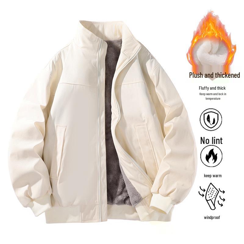 Men s Trendy Thick Fleece Stand Collar Warm Jacket - Casual Cotton Top for Autumn/Winter M хакі
Men s Trendy Thick Fleece Stand Collar Warm Jacket - Casual Cotton Top for Autumn/Winter M хакі