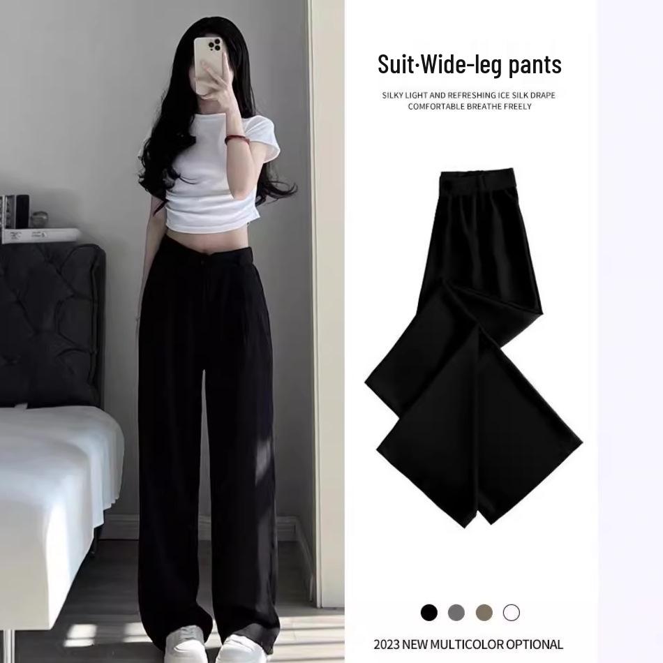 Women s 2024 High-Waist Black Wide-Leg Drape Suit Pants - Slim, Casual, Straight Fit for Spring 2XL
Women s 2024 High-Waist Black Wide-Leg Drape Suit Pants - Slim, Casual, Straight Fit for Spring 2XL