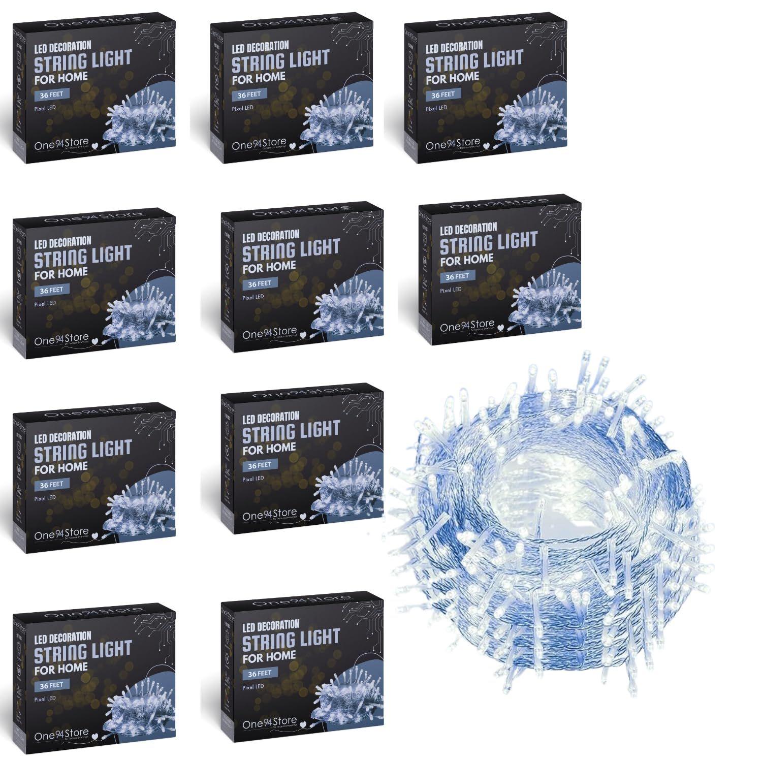 36 Ft White LED Pixel String Lights Copper Wire Decorative Serial Lights Christmas, , Party & Home Décor | Pack of 10
36 Ft White LED Pixel String Lights Copper Wire Decorative Serial Lights Christmas, , Party & Home Décor | Pack of 10