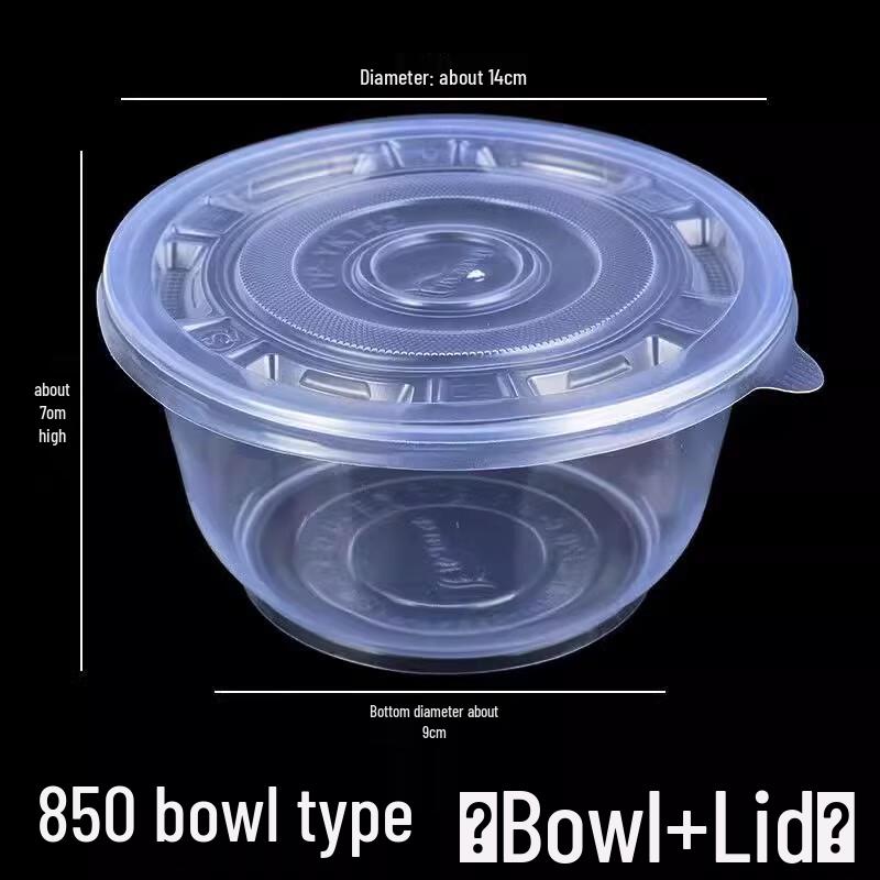YunDuo 850ml Disposable Round Plastic Bowls with Lids
YunDuo 850ml Disposable Round Plastic Bowls with Lids