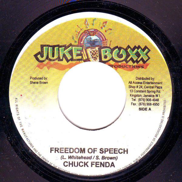 7inch Record CHUCK FENDER - Freedom Of Speech NONE Juke Boxx Produ Jamaica Reggae, Ska & Dub Used
7inch Record CHUCK FENDER - Freedom Of Speech NONE Juke Boxx Produ Jamaica Reggae, Ska & Dub Used