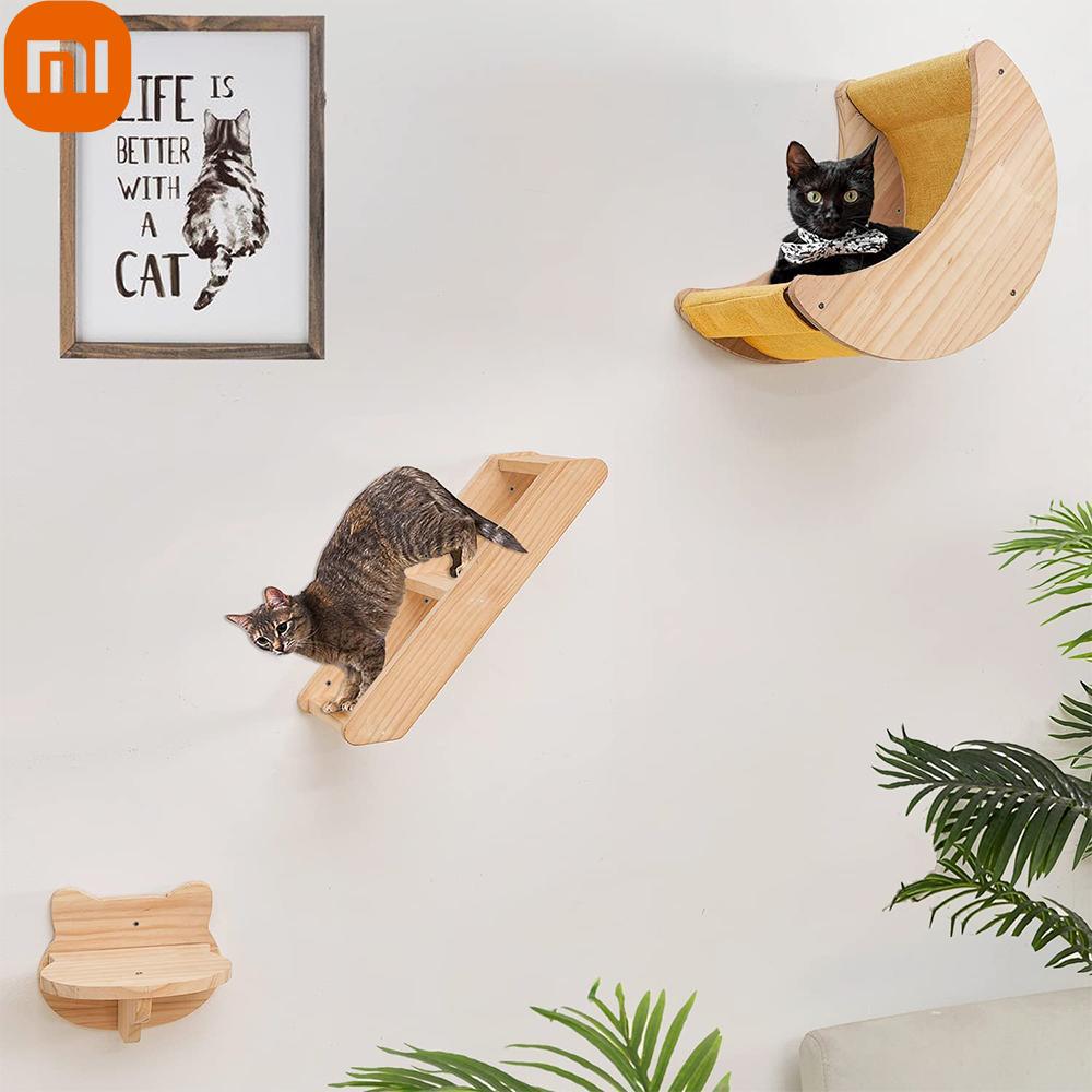 Настенный гамак в форме луны Xiaomi и набор лестниц для лазанья, для занятий домашними кошками, настенная мебель 
Настенный гамак в форме луны Xiaomi и набор лестниц для лазанья, для занятий домашними кошками, настенная мебель