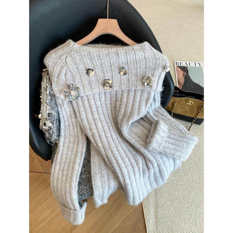 Sunset Barcelona, sequined three-dimensional flower one-word shoulder lapel sweater women s winter new lazy wind loose and thin top One Size
Sunset Barcelona, sequined three-dimensional flower one-word shoulder lapel sweater women s winter new lazy wind loose and thin top One Size