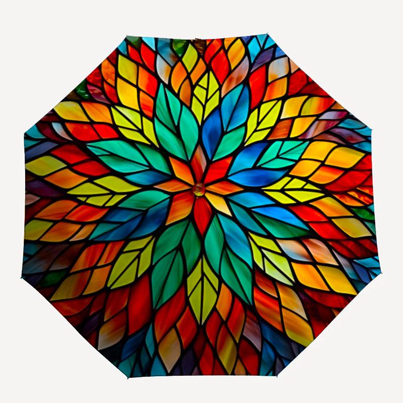 1pc Stained Glass Mandala Automatic Folding Umbrella - 8-Rib Compact Travel Umbrella Durable & Portable for Outdoor Use, Perfect Gift for Birthdays157
1pc Stained Glass Mandala Automatic Folding Umbrella - 8-Rib Compact Travel Umbrella Durable & Portable for Outdoor Use, Perfect Gift for Birthdays157