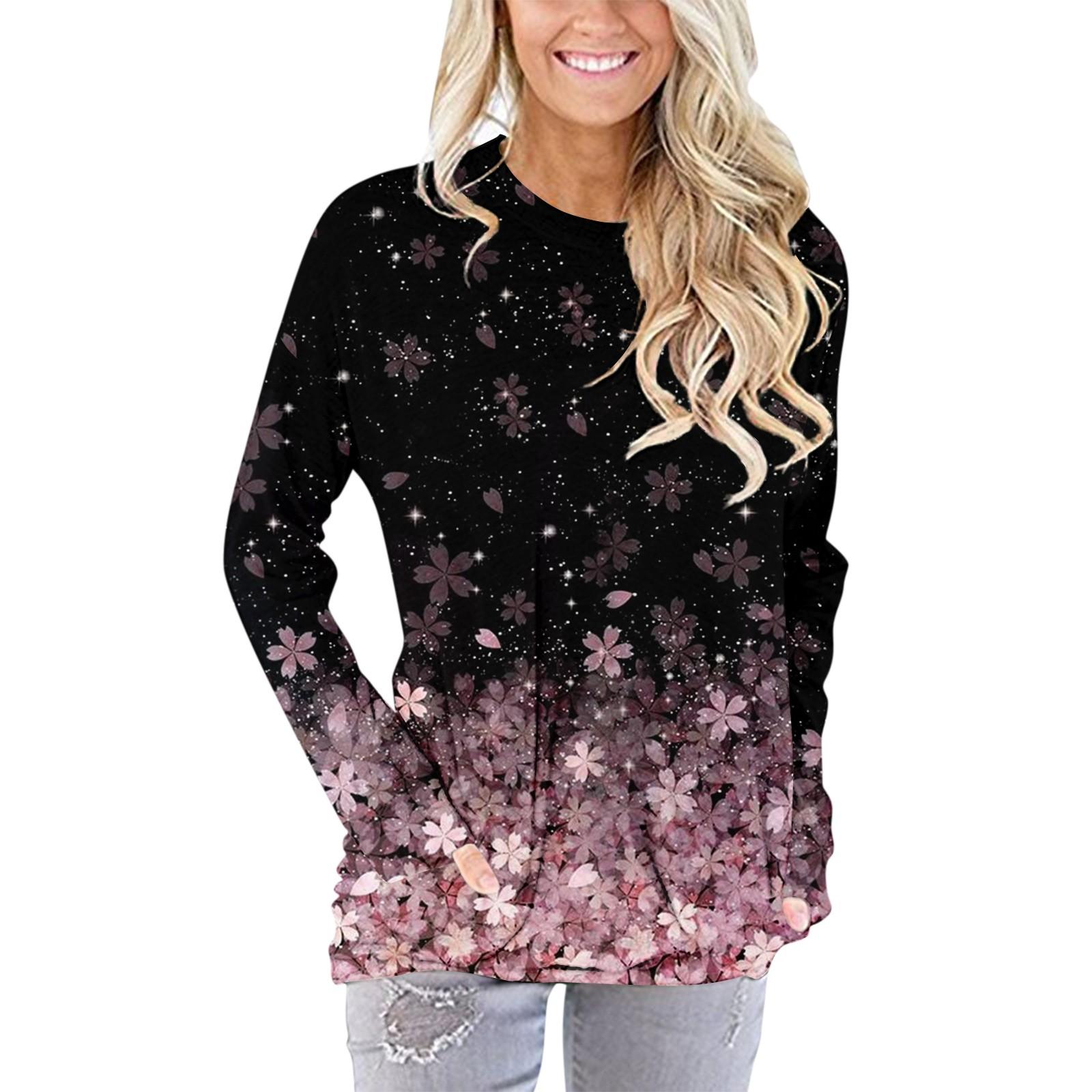 Женская модная повседневная футболка с круглым вырезом и принтом, длинными рукавами и карманами XL
Женская модная повседневная футболка с круглым вырезом и принтом, длинными рукавами и карманами XL