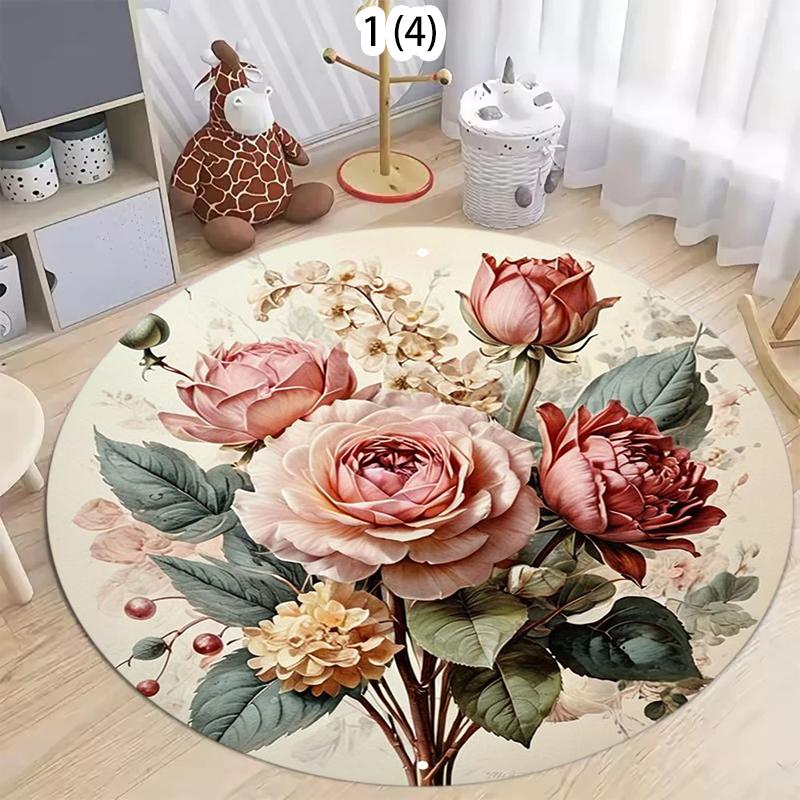 Classic Timeless Vintage Rose Floral Round Area Rug Durable Non-slip Decorative Carpet Warm Floor Mat for Living Room Bedroom 80cm x 80cm
Classic Timeless Vintage Rose Floral Round Area Rug Durable Non-slip Decorative Carpet Warm Floor Mat for Living Room Bedroom 80cm x 80cm