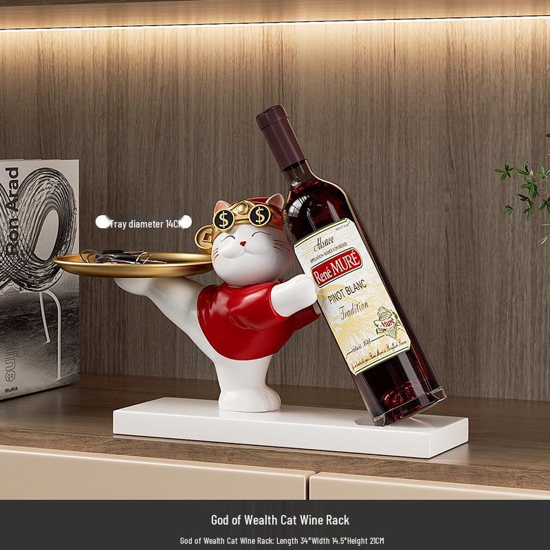God of Wealth Cat Wine Rack - Living Room & TV Cabinet Decoration, Ideal for Shop Openings and Housewarming Gifts
God of Wealth Cat Wine Rack - Living Room & TV Cabinet Decoration, Ideal for Shop Openings and Housewarming Gifts