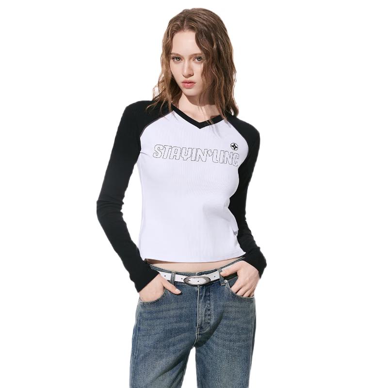 Jinyujie Women s Slim Fit Patchwork V-Neck Long Sleeve T-Shirt M
Jinyujie Women s Slim Fit Patchwork V-Neck Long Sleeve T-Shirt M