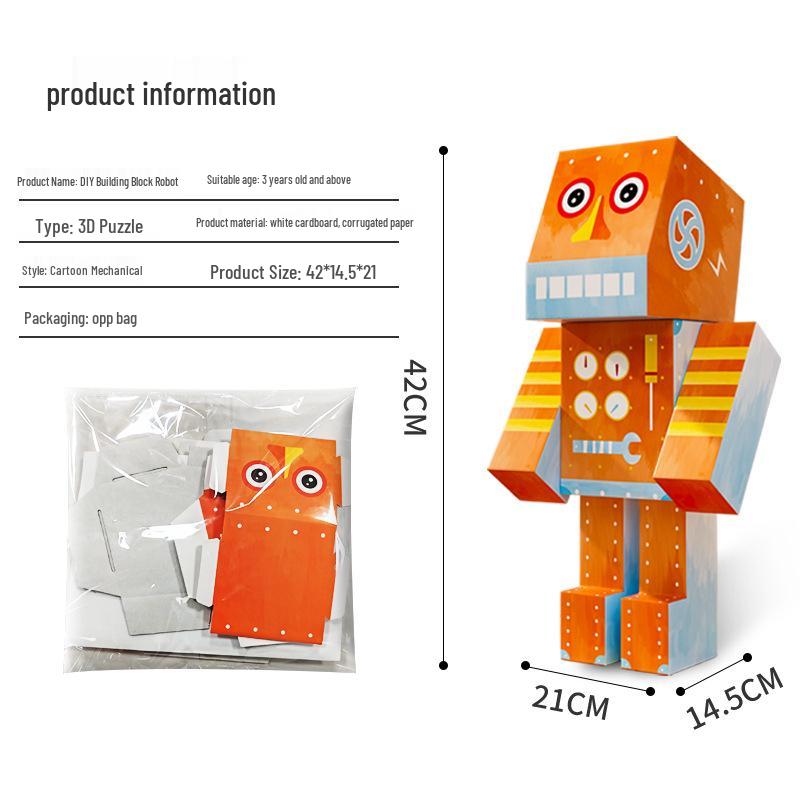 Креативный граффити-робот DIY-набор: 3D картонный пазл-игрушка для детей 4-6 лет
Креативный граффити-робот DIY-набор: 3D картонный пазл-игрушка для детей 4-6 лет