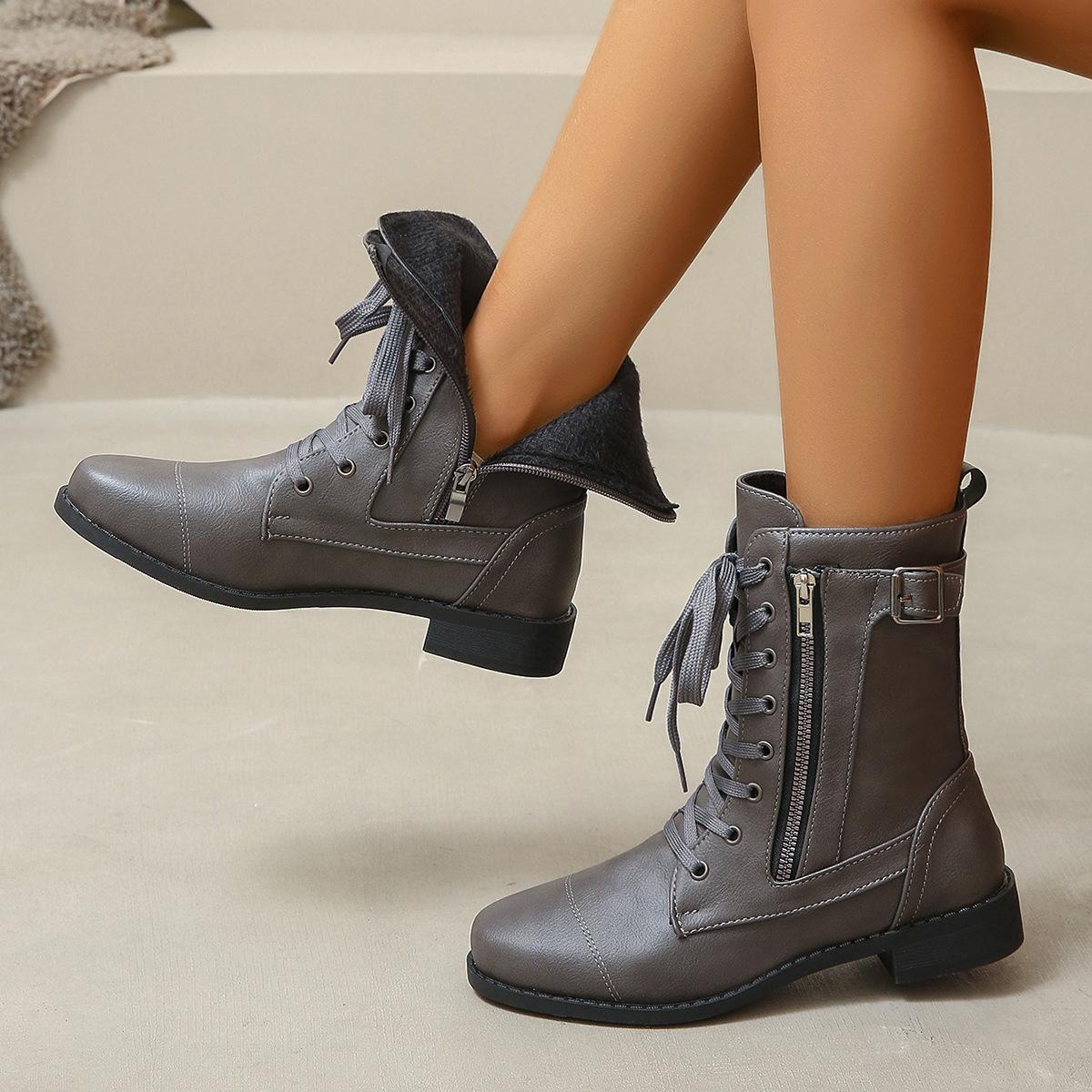 2024 new large size round head thick heel strap side zipper solid color low tube women s Martin boots 43
2024 new large size round head thick heel strap side zipper solid color low tube women s Martin boots 43