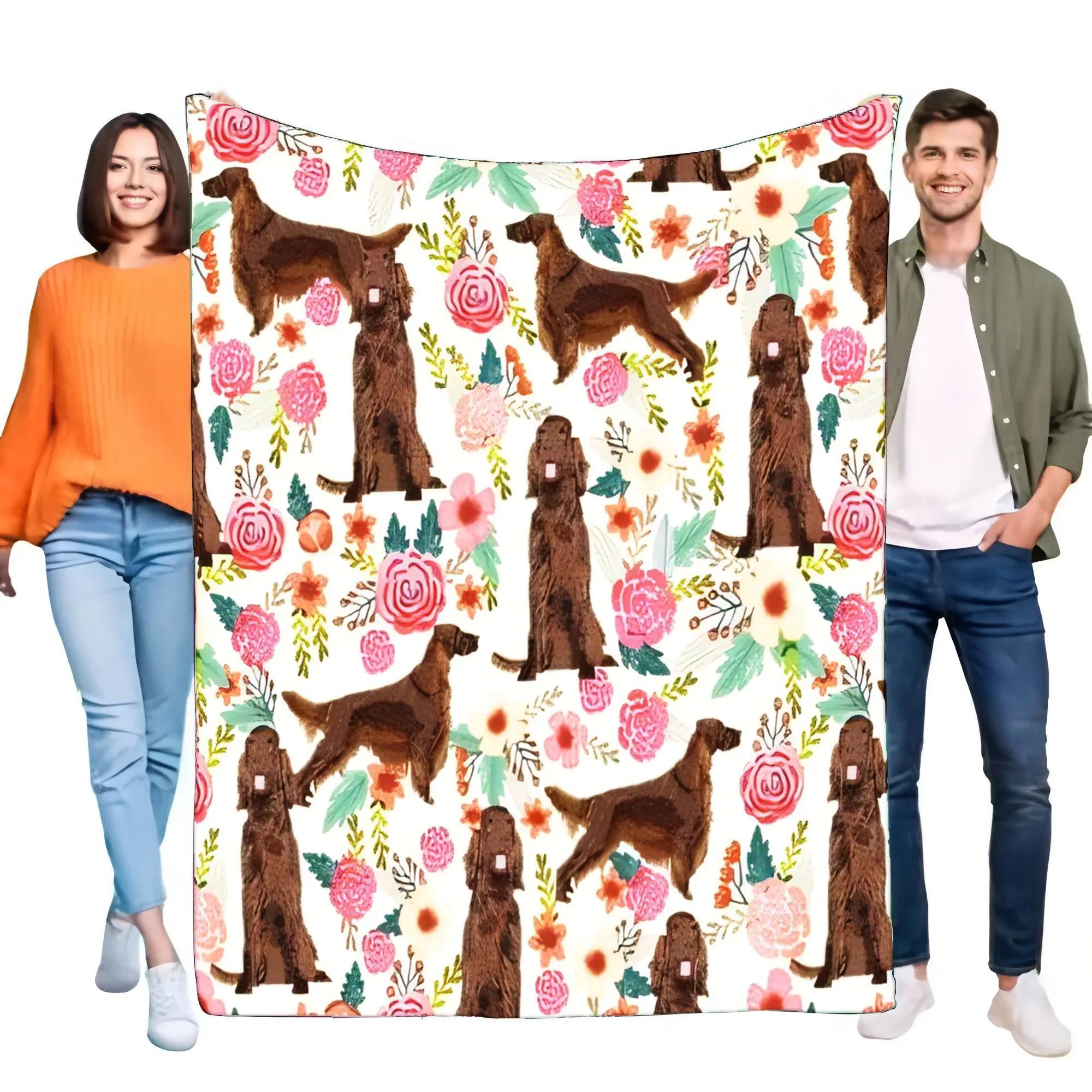Unique Irish Setter Dog Floral Blanket Soft Plush Fleece Lightweight Throw for Sofa Bed, Cozy Pet Lover Gift Home Decor 75x90cm
Unique Irish Setter Dog Floral Blanket Soft Plush Fleece Lightweight Throw for Sofa Bed, Cozy Pet Lover Gift Home Decor 75x90cm
