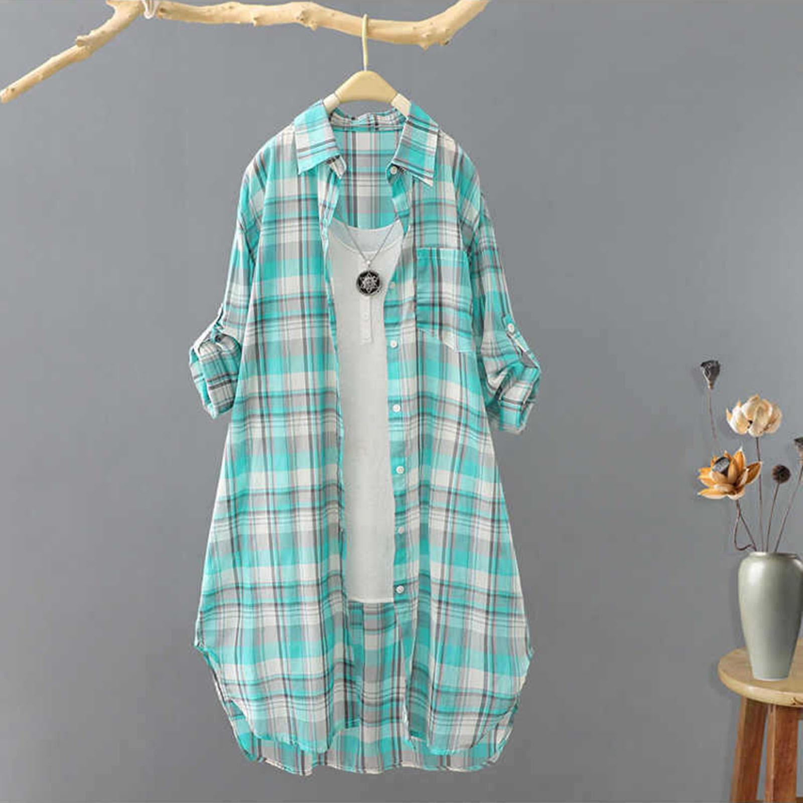 Women s Fashion Plaid Loose Casual Cardigan Thin Outer Shirt Sun Jacket Top S зелений
Women s Fashion Plaid Loose Casual Cardigan Thin Outer Shirt Sun Jacket Top S зелений