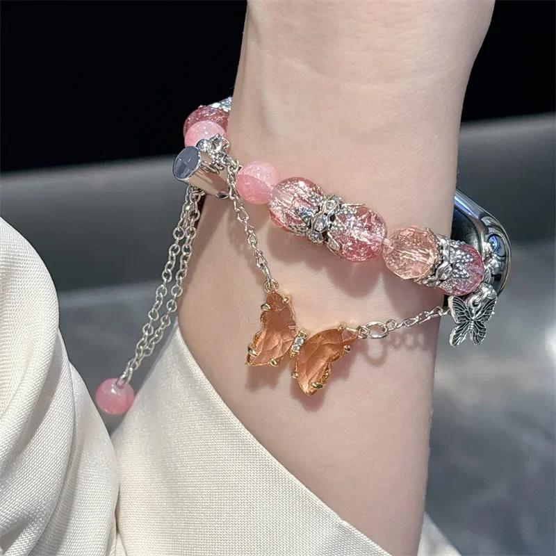 Butterfly Jewelry Bracelet for Mi Band 7 Metal Chain Watch Strap for Xiaomi MiBand 6 5 4 8 9 Butterfly Pendant Watch Accessories for Mi 4 3 with case рожевий
Butterfly Jewelry Bracelet for Mi Band 7 Metal Chain Watch Strap for Xiaomi MiBand 6 5 4 8 9 Butterfly Pendant Watch Accessories for Mi 4 3 with case рожевий