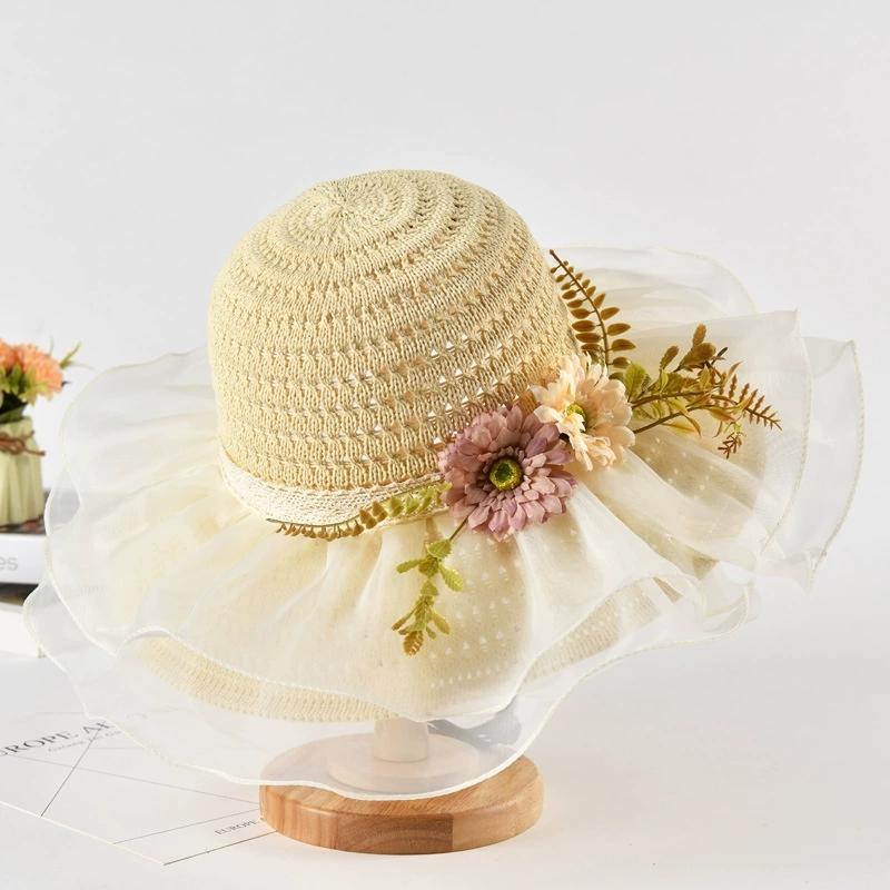 Summer Lace-Trimmed Straw Hat with Flower Decoration Large Brim Sun Protection Hat Beach Hat for Women on Seaside Vacation 58
Summer Lace-Trimmed Straw Hat with Flower Decoration Large Brim Sun Protection Hat Beach Hat for Women on Seaside Vacation 58