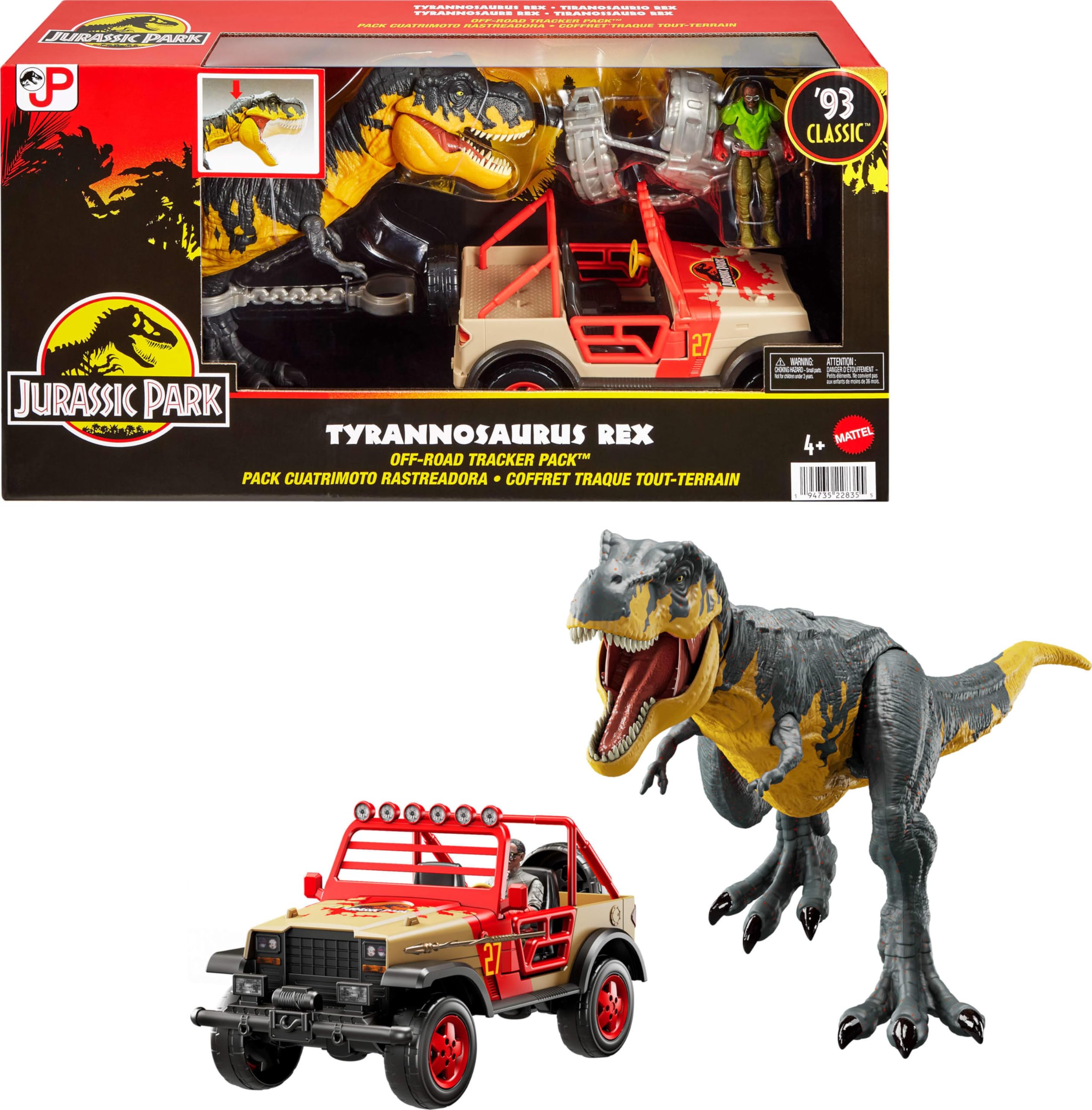 Mattel Jurassic Park Classic Set Ray Arnold Action 4 Vehicles Scale Trucker Pack с физической цифровой игрой 93 T.rex Фигурка и аксессуары, 3,75 дюйма
Mattel Jurassic Park Classic Set Ray Arnold Action 4 Vehicles Scale Trucker Pack с физической цифровой игрой 93 T.rex Фигурка и аксессуары, 3,75 дюйма