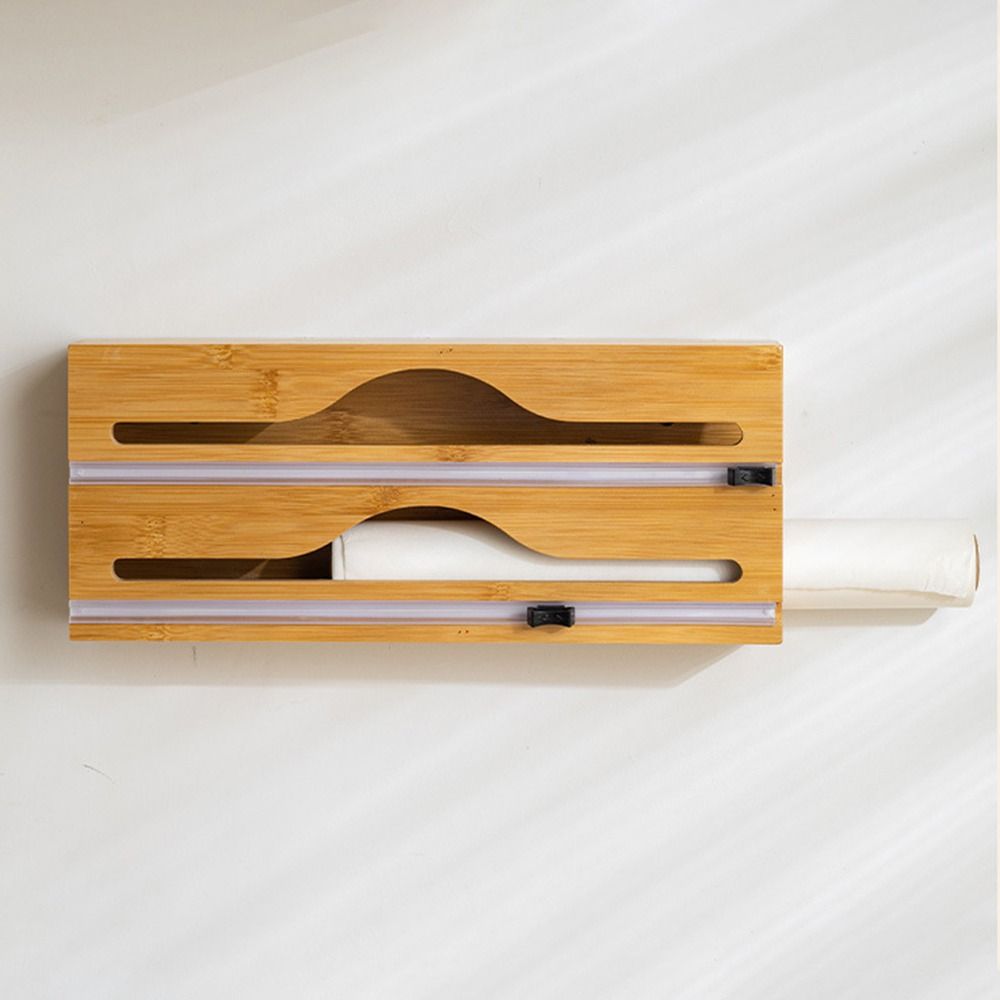 Bamboo Tin Foil Cutter Wall Mounted Wrap Dispenser Trash Bag Organizer Cling Film Cutter Box Towel 1 Grid
Bamboo Tin Foil Cutter Wall Mounted Wrap Dispenser Trash Bag Organizer Cling Film Cutter Box Towel 1 Grid