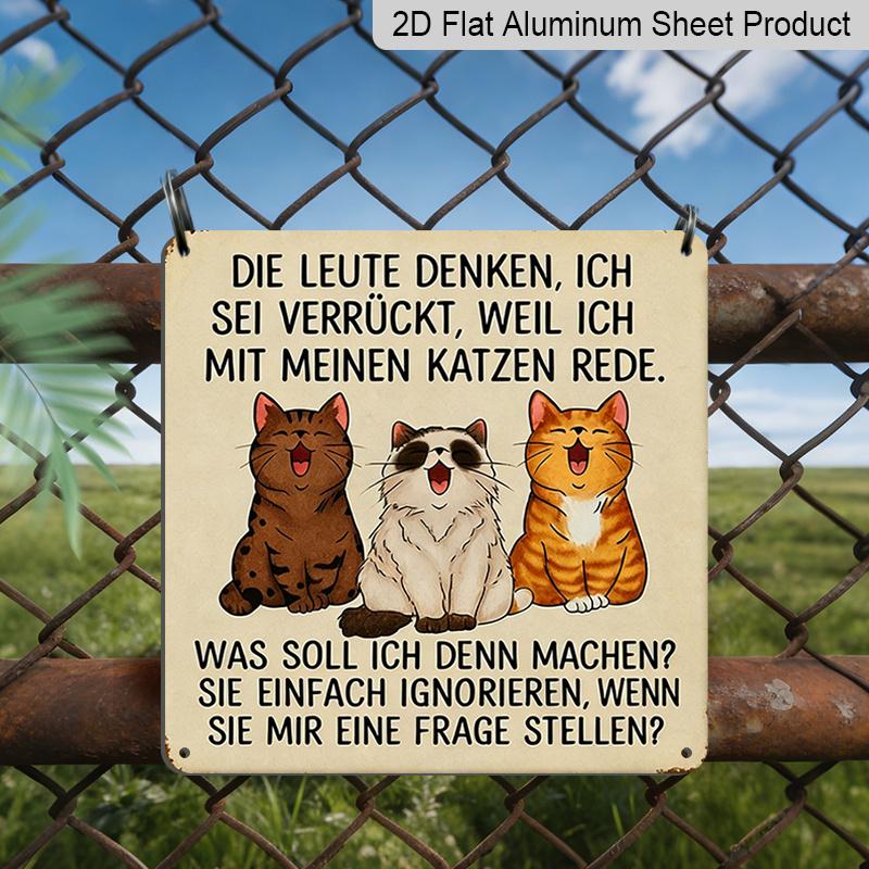 2D Flat, 1pc Funny Cat Lady Wall Sign I Talk To My Cats - Vintage Metal Plaque with Retro Tin Sign Style, Outdoor/ Decoration Suitable for Living 20*20cm
2D Flat, 1pc Funny Cat Lady Wall Sign I Talk To My Cats - Vintage Metal Plaque with Retro Tin Sign Style, Outdoor/ Decoration Suitable for Living 20*20cm