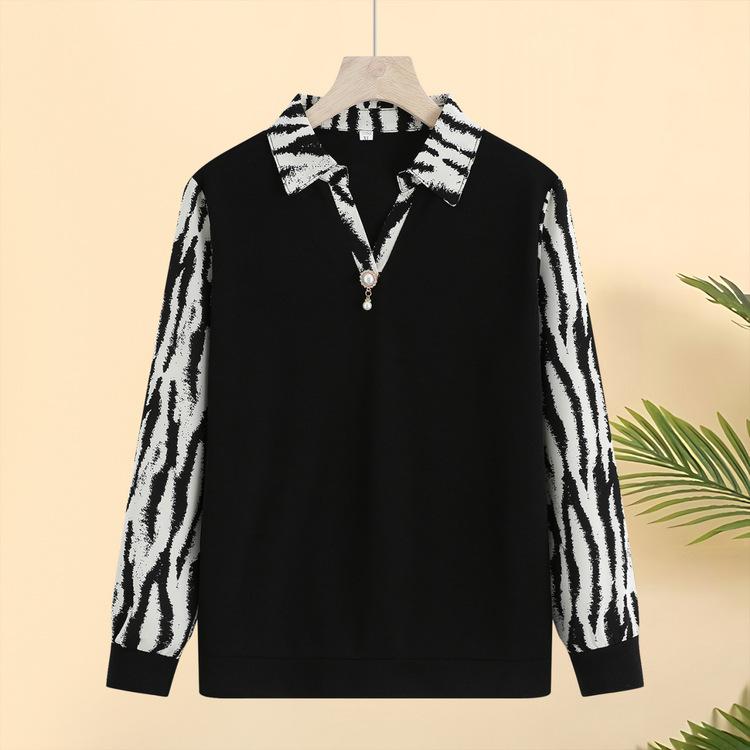 Весенне-осенняя новая рубашка для мамы, модная рубашка с длинным рукавом для среднего и пожилого возраста, маленькая рубашка для мамы, весенняя базовая рубашка, топ, тонкая 5XL