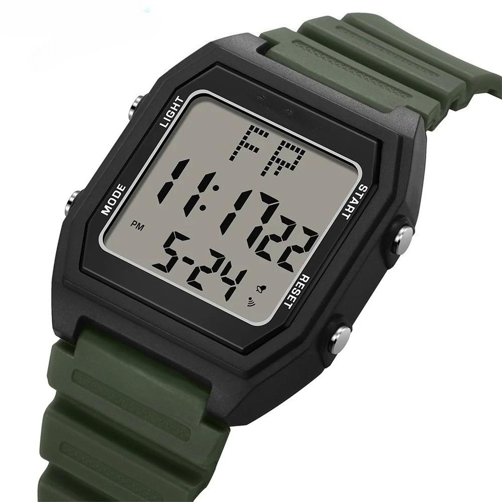 Цифровые часы мужские спортивные светящиеся хронограф водонепроницаемые электронные наручные часы квадратные часы зелёный
Цифровые часы мужские спортивные светящиеся хронограф водонепроницаемые электронные наручные часы квадратные часы зелёный