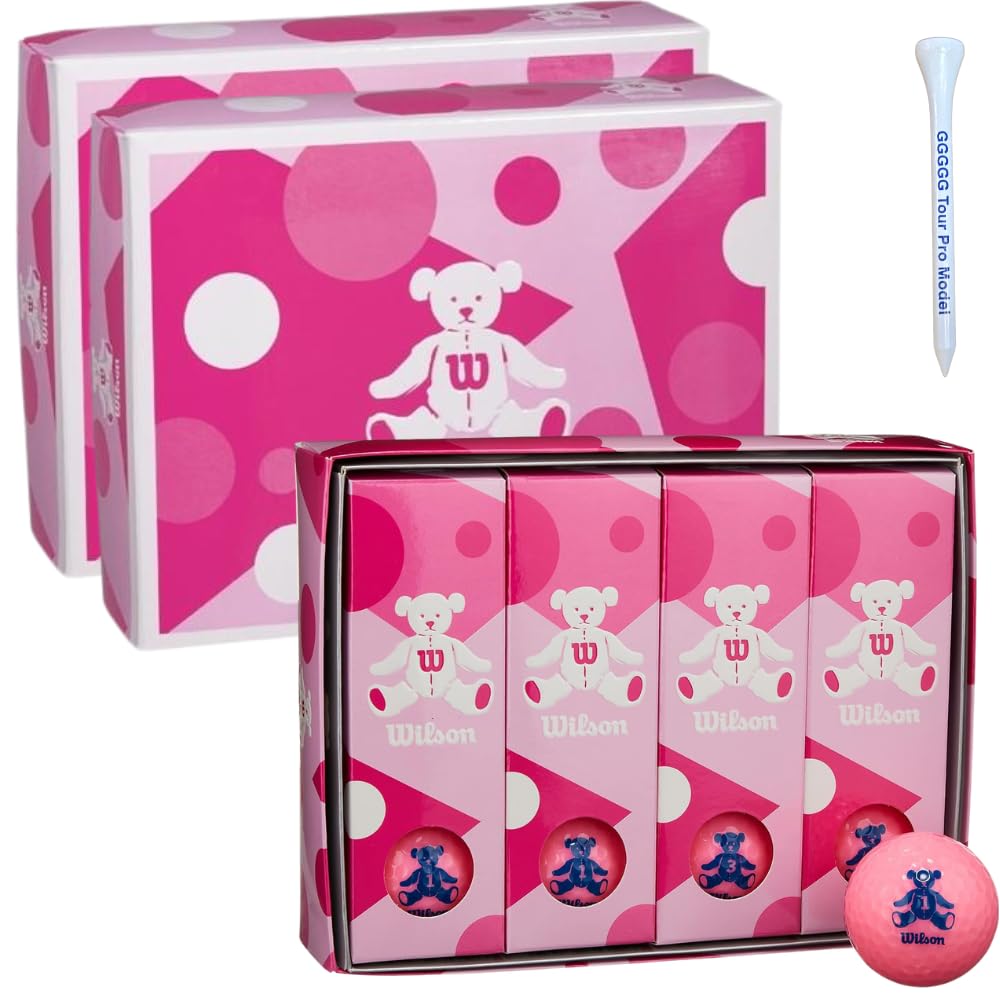 Wilson Bear Golf Balls Bear Balls Kasco Wilson Bear 4 BEAR4 Ladies Pink 3 Dozen 36 Balls Original Wood Tee
Wilson Bear Golf Balls Bear Balls Kasco Wilson Bear 4 BEAR4 Ladies Pink 3 Dozen 36 Balls Original Wood Tee