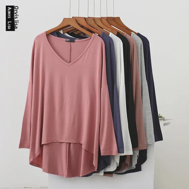 Plus Size V-Neck Batwing Sleeve High-Low Modal Top for Women One Size джинсовий синього кольору
Plus Size V-Neck Batwing Sleeve High-Low Modal Top for Women One Size джинсовий синього кольору