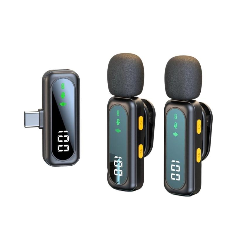 Noise Cancelling Wireless Magnetic Clip Lavalier Microphone USB C for Phone 15/16 Androids Devices Double Transmitter 1
Noise Cancelling Wireless Magnetic Clip Lavalier Microphone USB C for Phone 15/16 Androids Devices Double Transmitter 1