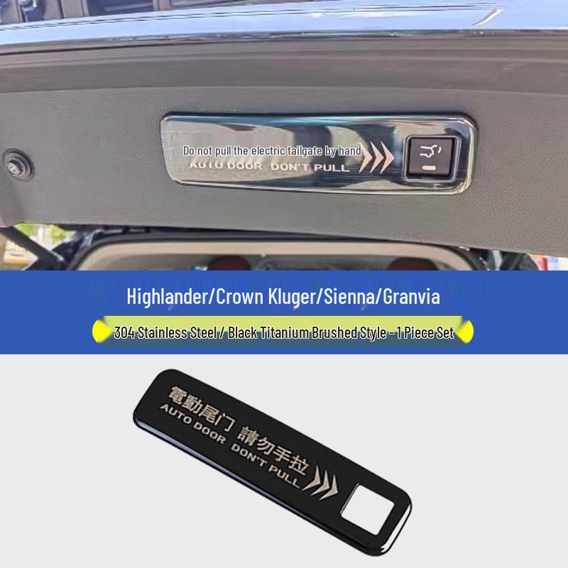 Highlander 22-26 Tailgate Warning Sticker for Crown, Lu Fang, Sienna & Granvia Models
Highlander 22-26 Tailgate Warning Sticker for Crown, Lu Fang, Sienna & Granvia Models