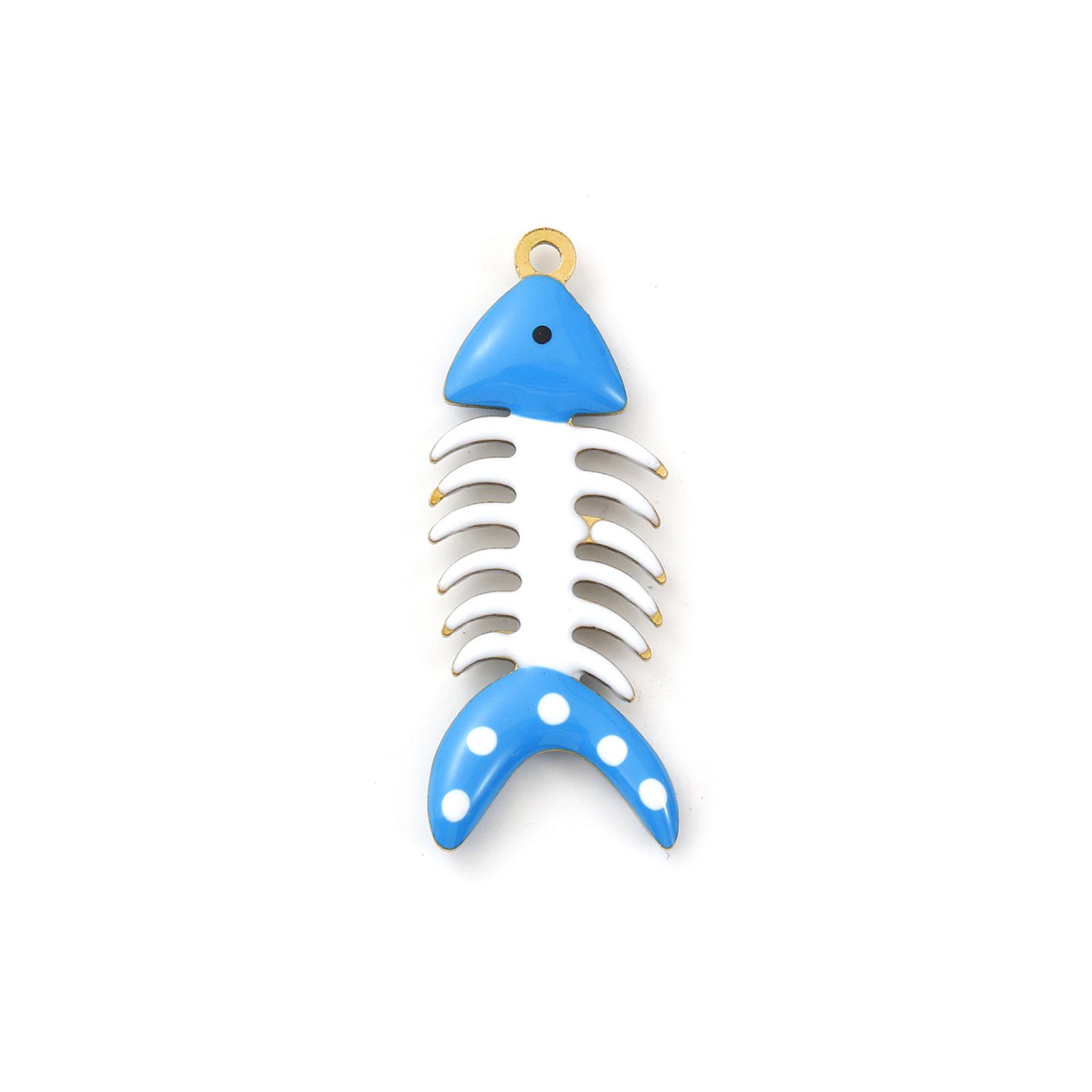 2 Pcs 304 Stainless Steel Ocean Jewelry Pendants Fish Bone 18K Gold Plated Double-sided Enamel Charms For DIY Necklace Making
2 Pcs 304 Stainless Steel Ocean Jewelry Pendants Fish Bone 18K Gold Plated Double-sided Enamel Charms For DIY Necklace Making