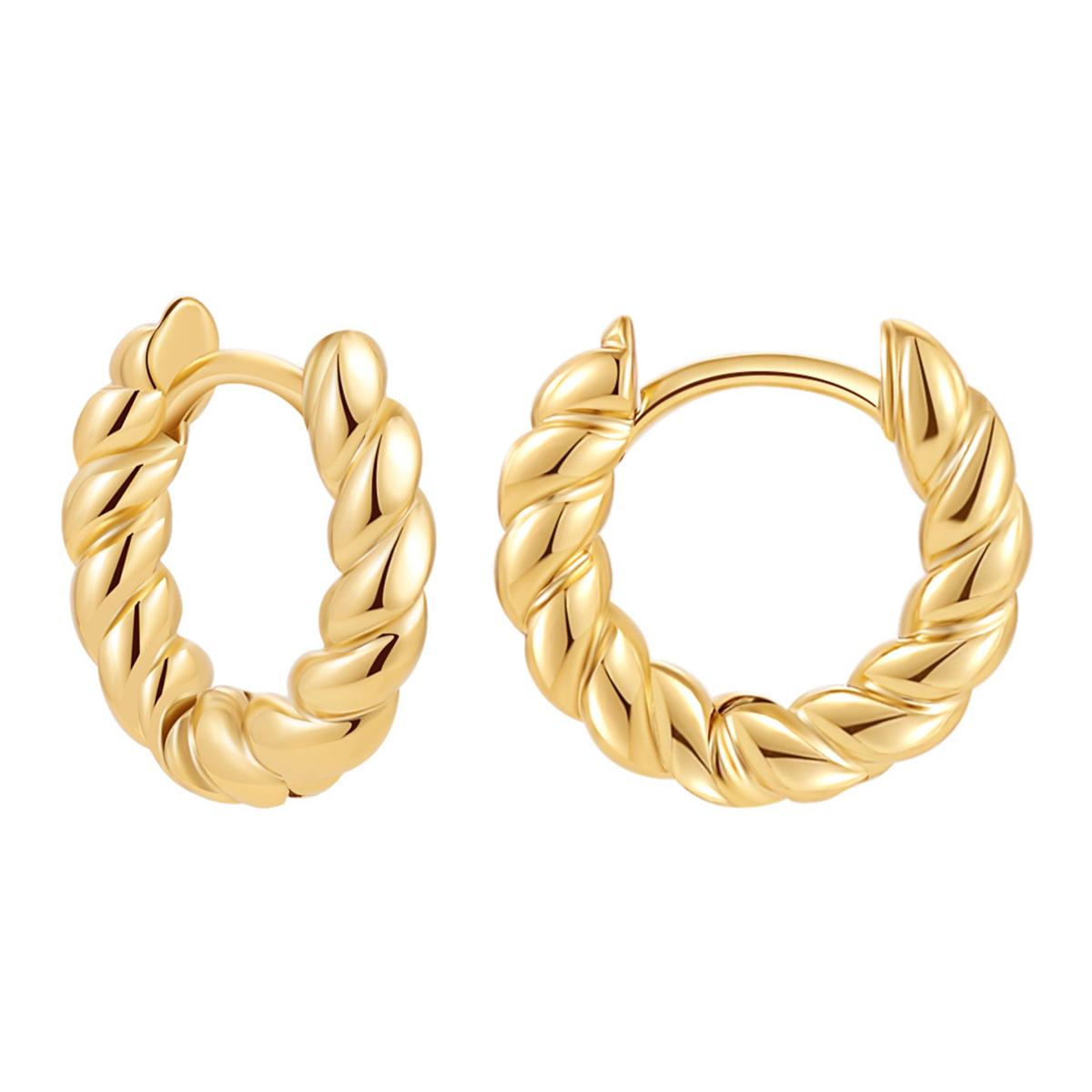 Trendy Twisted Small Hoop Earrings for Women Gold Color Metal Circle Huggie Ear Buckle Fashion Zircon 12mm золотой
Trendy Twisted Small Hoop Earrings for Women Gold Color Metal Circle Huggie Ear Buckle Fashion Zircon 12mm золотой