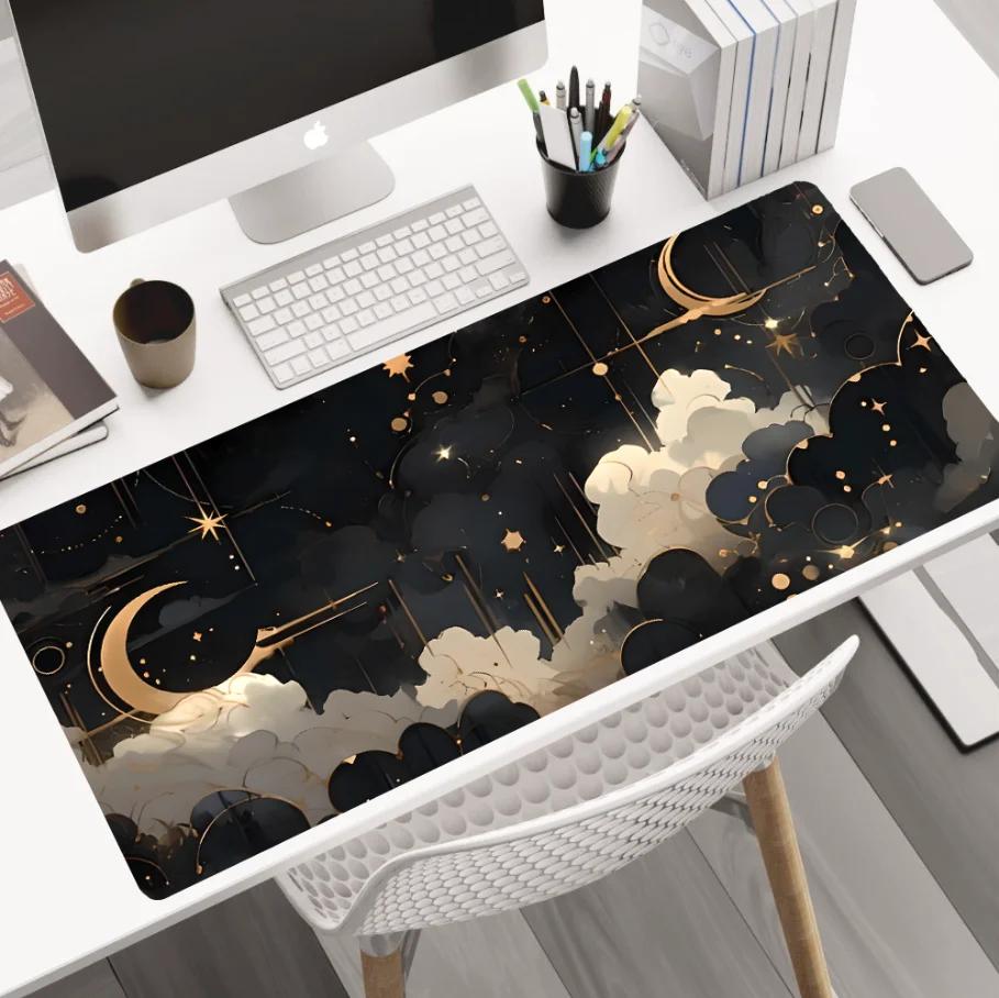Black Gold Celestial Desk Mat Xxl Mousepad 900x400 Waterproof and Stain-proof Mouse Pad Gaming Table Computer Desk Accessories 3mm
Black Gold Celestial Desk Mat Xxl Mousepad 900x400 Waterproof and Stain-proof Mouse Pad Gaming Table Computer Desk Accessories 3mm