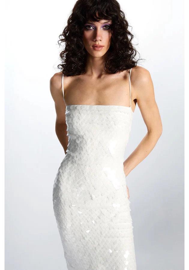 Elegant Sequin High-Waisted Party Gown - Sleeveless Strappy Long Dress Medium грязно-белый
Elegant Sequin High-Waisted Party Gown - Sleeveless Strappy Long Dress Medium грязно-белый
