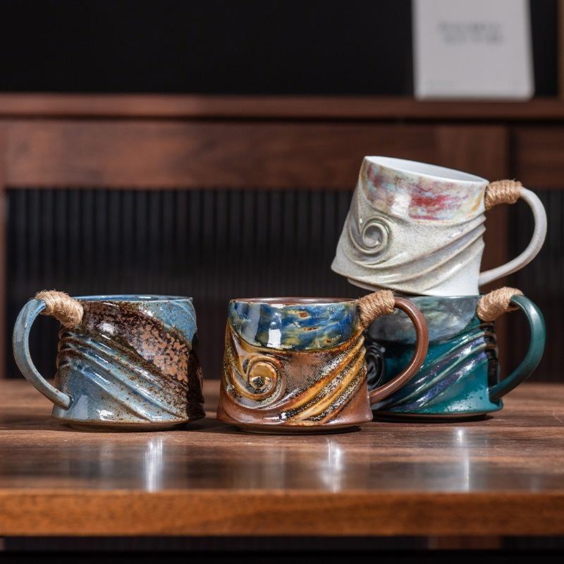 320ML Creative Spiral Hemp Rope Ceramic Mug Office Afternoon Tea Coffee Mug Vintage Stoneware Coffee Mug Living Room Decoration 320ml
320ML Creative Spiral Hemp Rope Ceramic Mug Office Afternoon Tea Coffee Mug Vintage Stoneware Coffee Mug Living Room Decoration 320ml