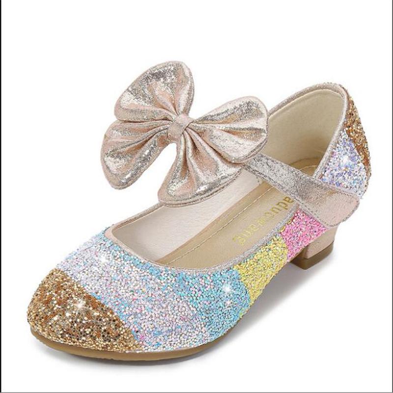 Bowknot Princess Kids Leather Shoes For Girls Butterfly Casual Glitter Children High Heel Girls Shoe Gold Black Pink Silver 27
Bowknot Princess Kids Leather Shoes For Girls Butterfly Casual Glitter Children High Heel Girls Shoe Gold Black Pink Silver 27