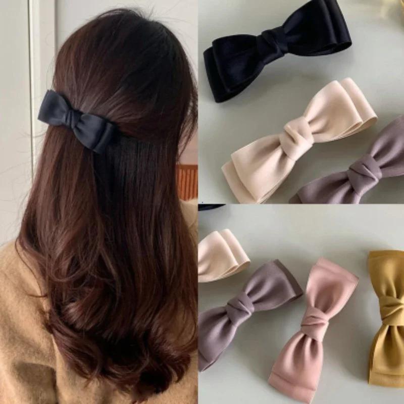 Korean Fashion Bow Spring Hair Clips Elegant Headwear Girls Black Pink Hair Pin Simple Spring Barrettes Hair Accessories
Korean Fashion Bow Spring Hair Clips Elegant Headwear Girls Black Pink Hair Pin Simple Spring Barrettes Hair Accessories