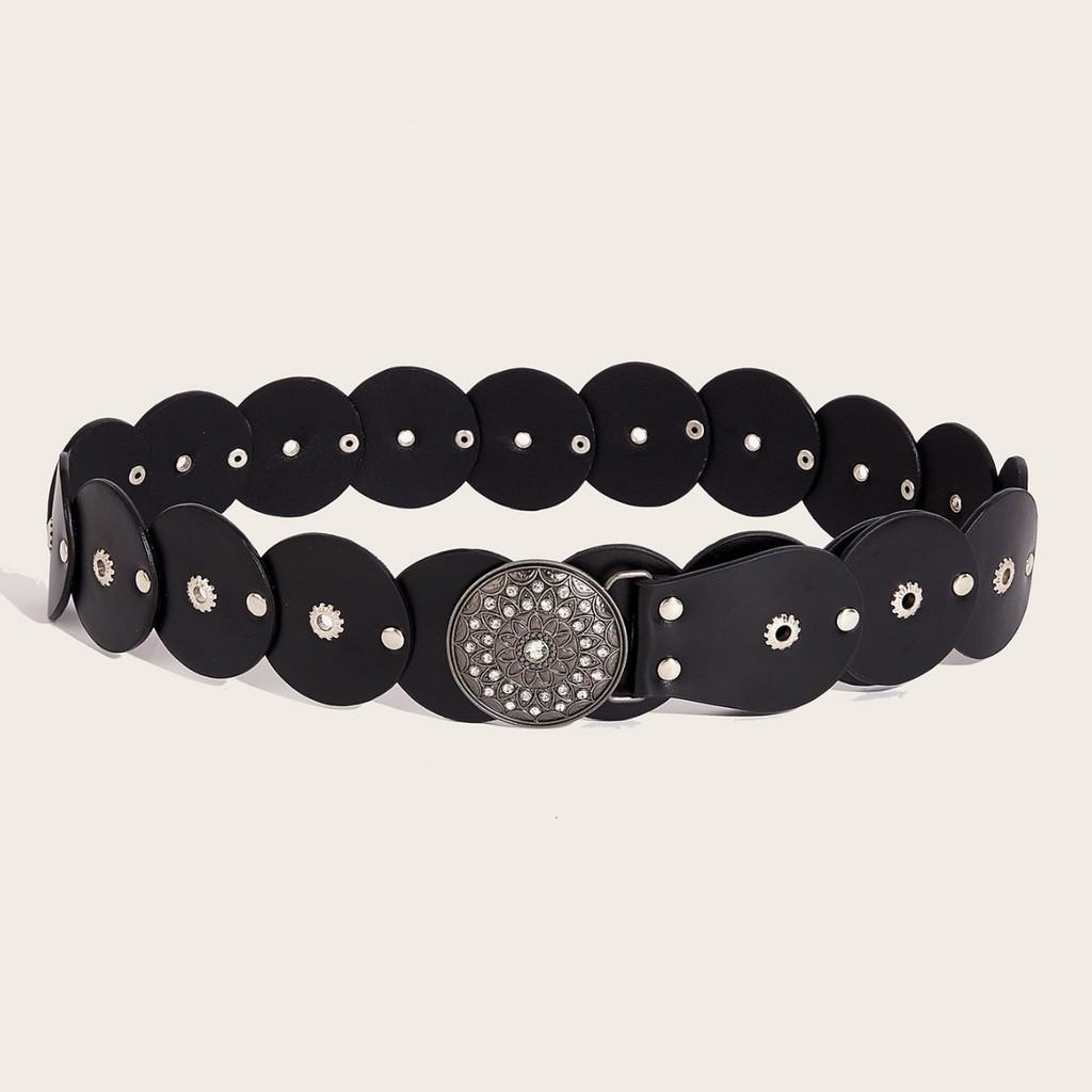 Bohemian Round Rivets Patchwork Metal Buckle Retro Waist Belt For Women чёрный
Bohemian Round Rivets Patchwork Metal Buckle Retro Waist Belt For Women чёрный