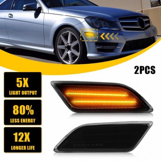 2X Smoked Amber Bumper Side Markers For Mercedes Benz C250 C300 C350 C63 2012-14
2X Smoked Amber Bumper Side Markers For Mercedes Benz C250 C300 C350 C63 2012-14
