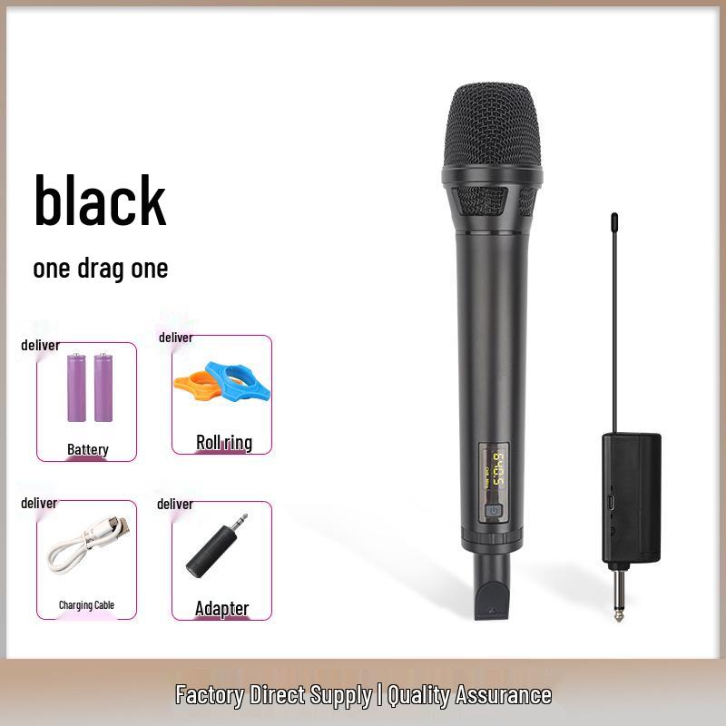Universal Dual Wireless Handheld Microphone, Portable, All-Metal, Noise-Cancelling Receiver System.
Universal Dual Wireless Handheld Microphone, Portable, All-Metal, Noise-Cancelling Receiver System.