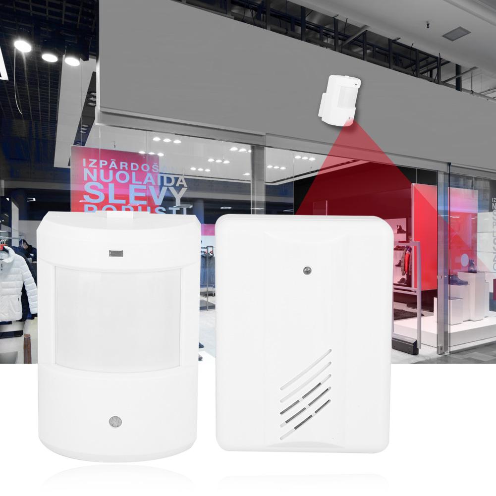 Добро пожаловать Дверной звонок Сигнализация ИК Инфракрасный датчик Детектор Дверной звонок Вход Безопасность