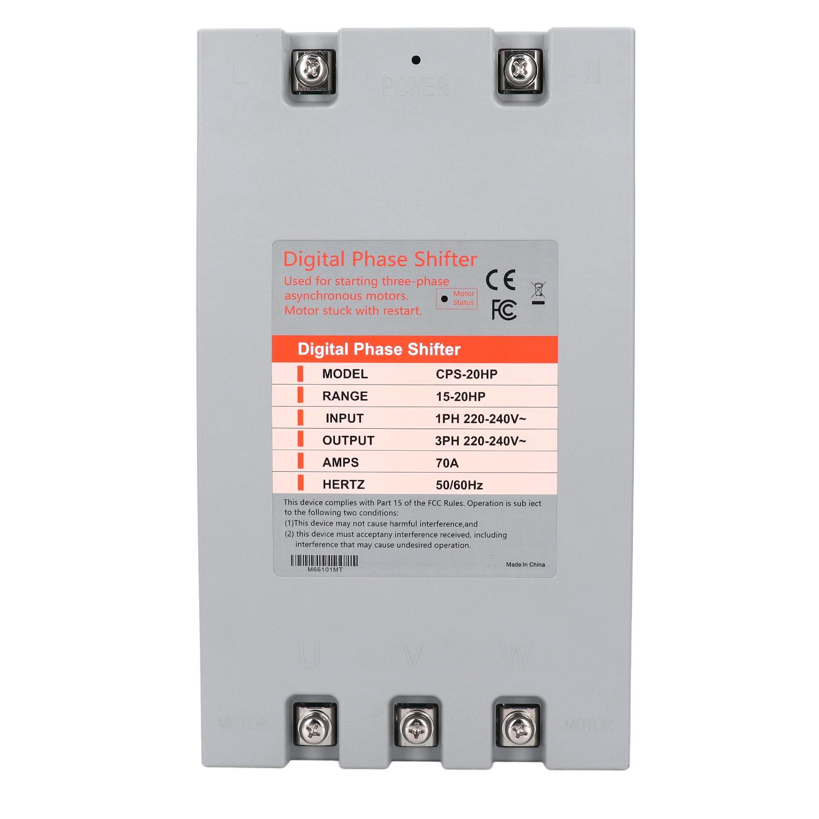 Single to 3 Phase Converter 1520Horsepower Range Accurate Compact Industry Digital Phase Shifter
Single to 3 Phase Converter 1520Horsepower Range Accurate Compact Industry Digital Phase Shifter