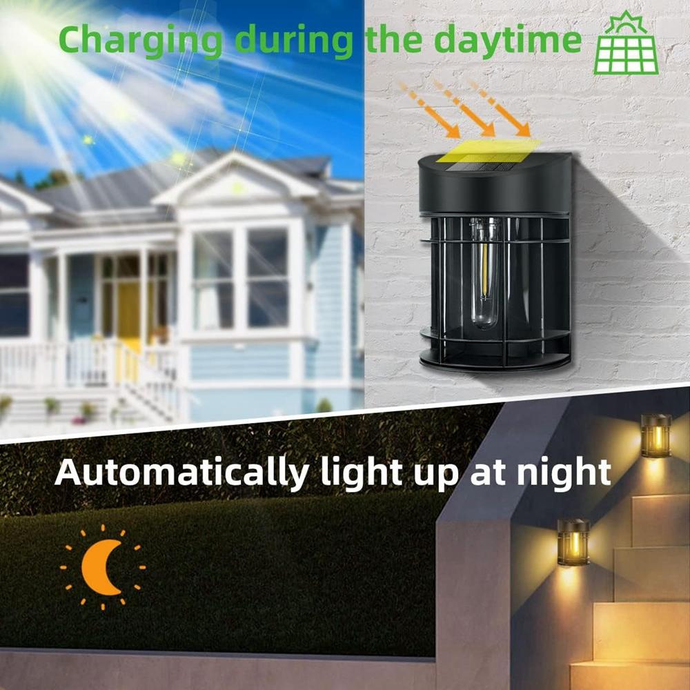Filament Wall Lamp Solar Fence Lights Light Controlled Garden Light Waterproof Outdoor Wall Lamp
Filament Wall Lamp Solar Fence Lights Light Controlled Garden Light Waterproof Outdoor Wall Lamp