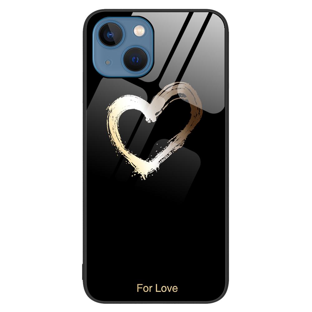For iPhone 15 Plus Pattern Printed Phone Back Case Tempered Glass+PC+TPU Hybrid Shell Cover For Love/Black
For iPhone 15 Plus Pattern Printed Phone Back Case Tempered Glass+PC+TPU Hybrid Shell Cover For Love/Black