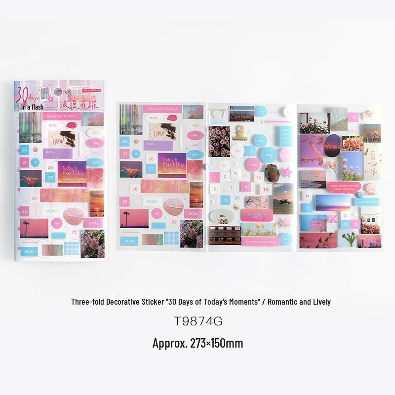 Three-Fold Decorative Stickers: 30 Days of Moments Series for Simple Planner Marking
Three-Fold Decorative Stickers: 30 Days of Moments Series for Simple Planner Marking